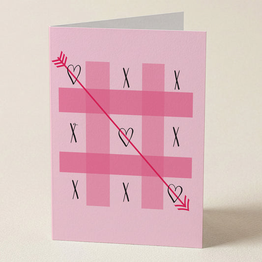 Tic Tac Toe Love Greeting Card