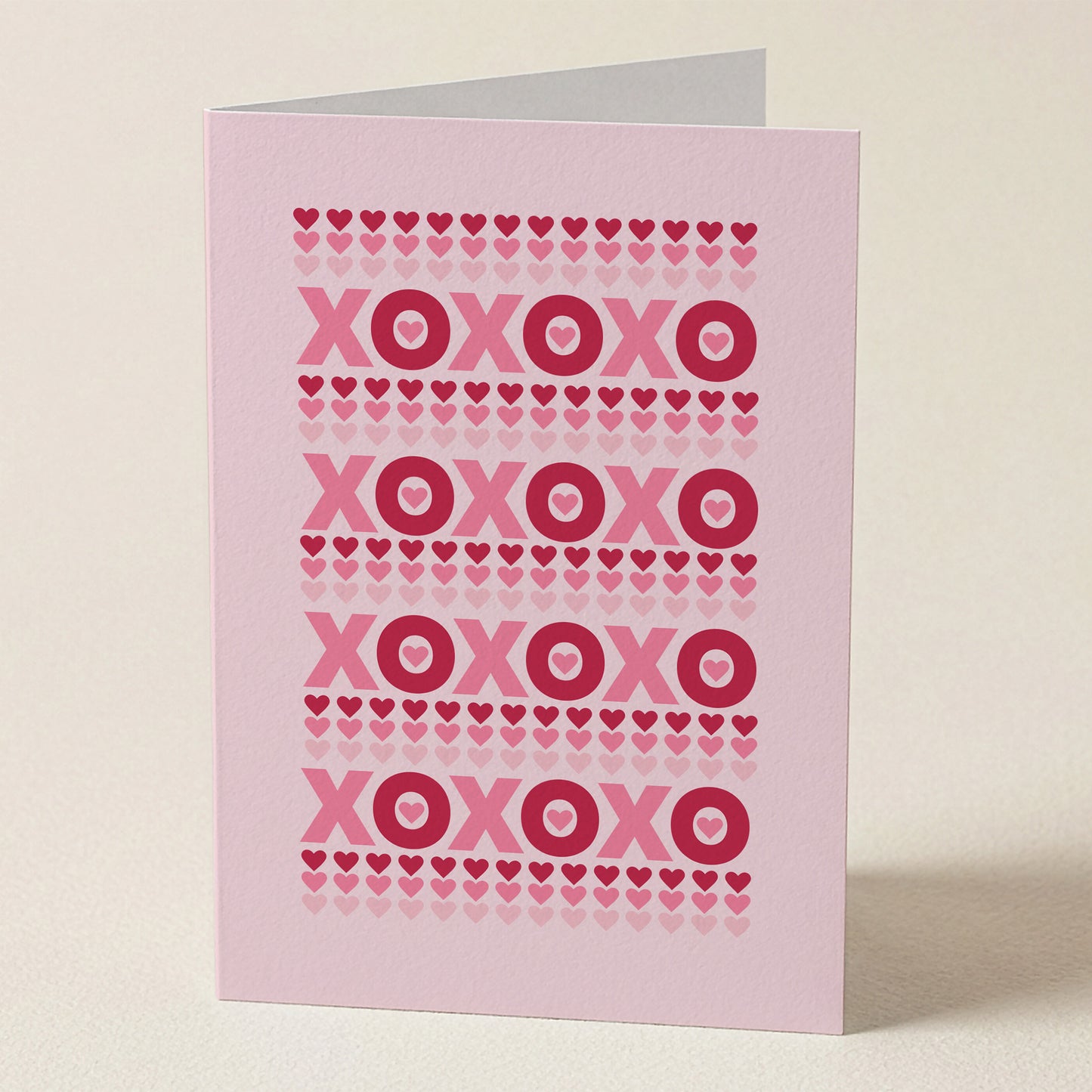 XOXO Ombre Hearts Greeting Card from Happy Yellow Paper