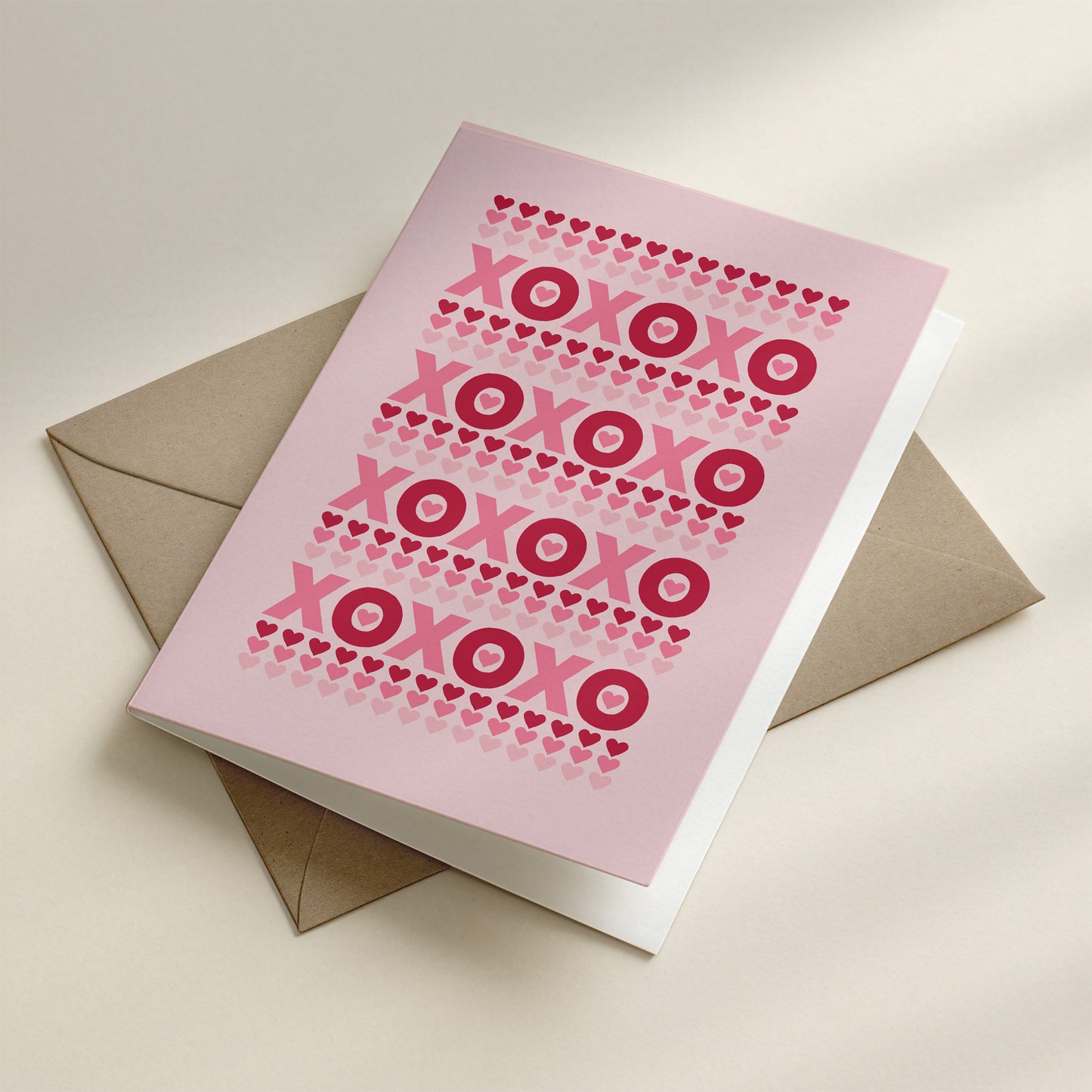 XOXO Ombre Hearts Greeting Card