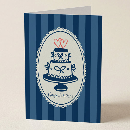 Wedding Cake Congratulations Greeting Card from Happy Yellow Paper