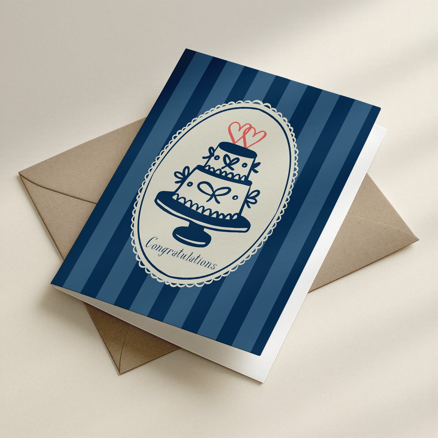 Wedding Cake Congratulations Greeting Card