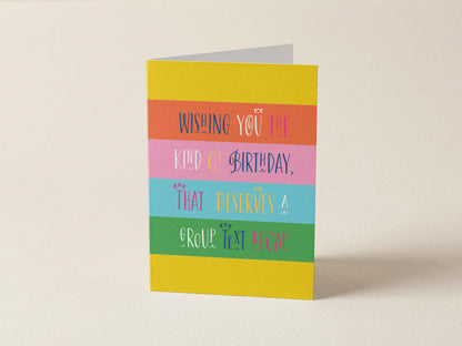 Greeting Card | Happy Birthday Group Text Recap