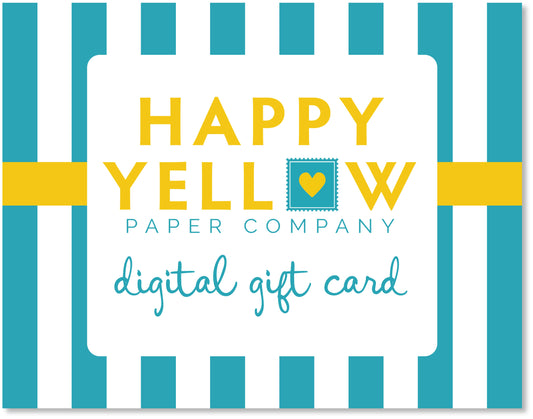 Happy Yellow Paper Digital Gift Card