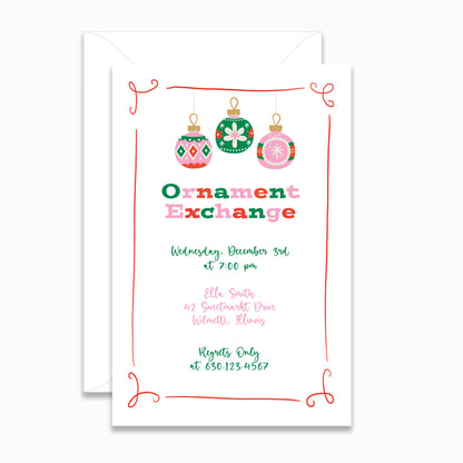 Holiday Ornament Invitation
