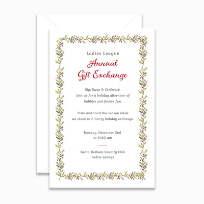 Holiday Garland Invitation
