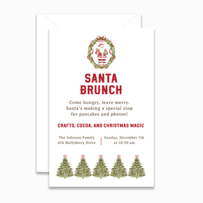 Santa Wreath Invitation