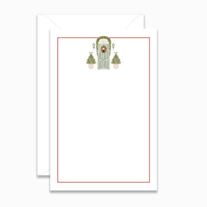 Holiday Green Door Invitation