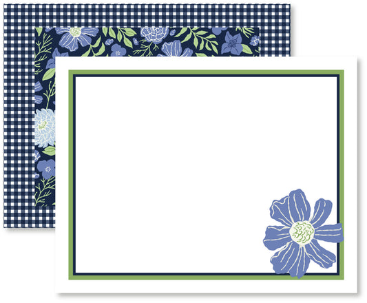 Midnight Garden Floral Flat Note Cards