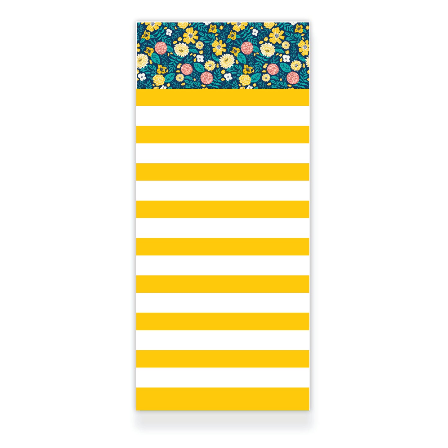 Seaside Garden Striped Notepad from Happy Yellow Paper