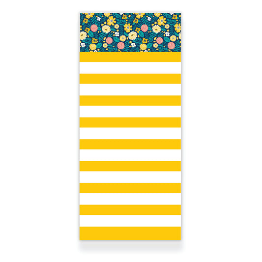 Seaside Garden Striped Notepad from Happy Yellow Paper