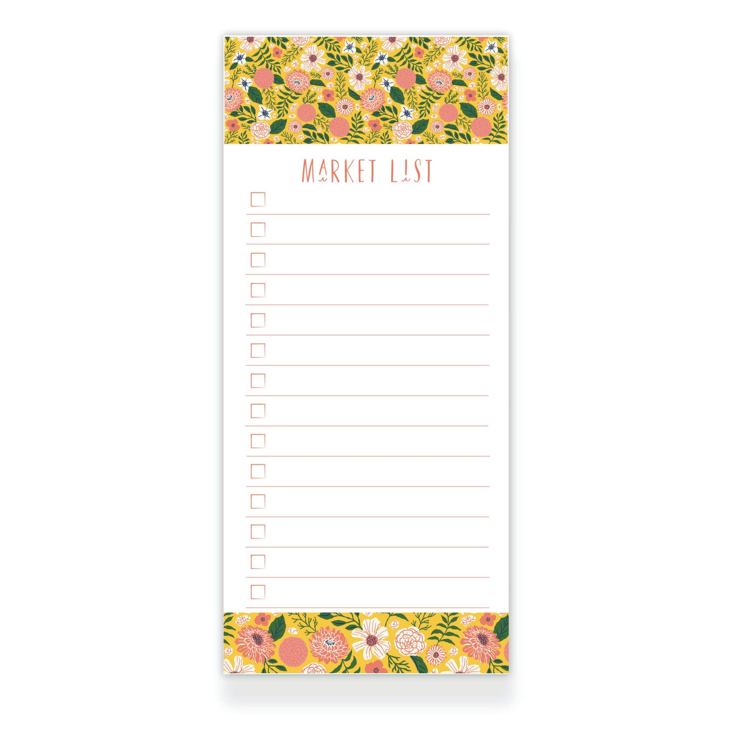 Market Day Market List Notepad from Happy Yellow Paper