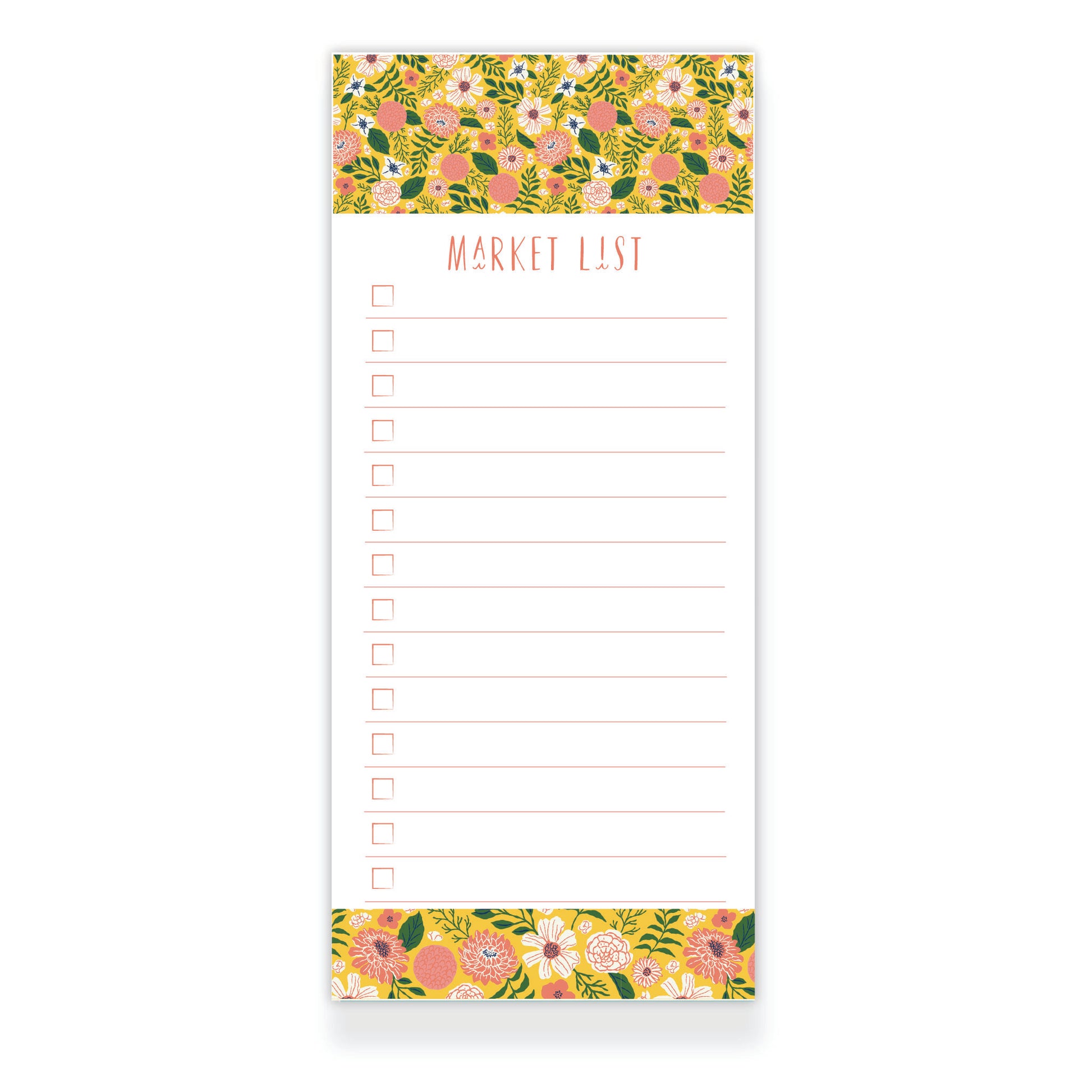 Market Day Market List Notepad from Happy Yellow Paper
