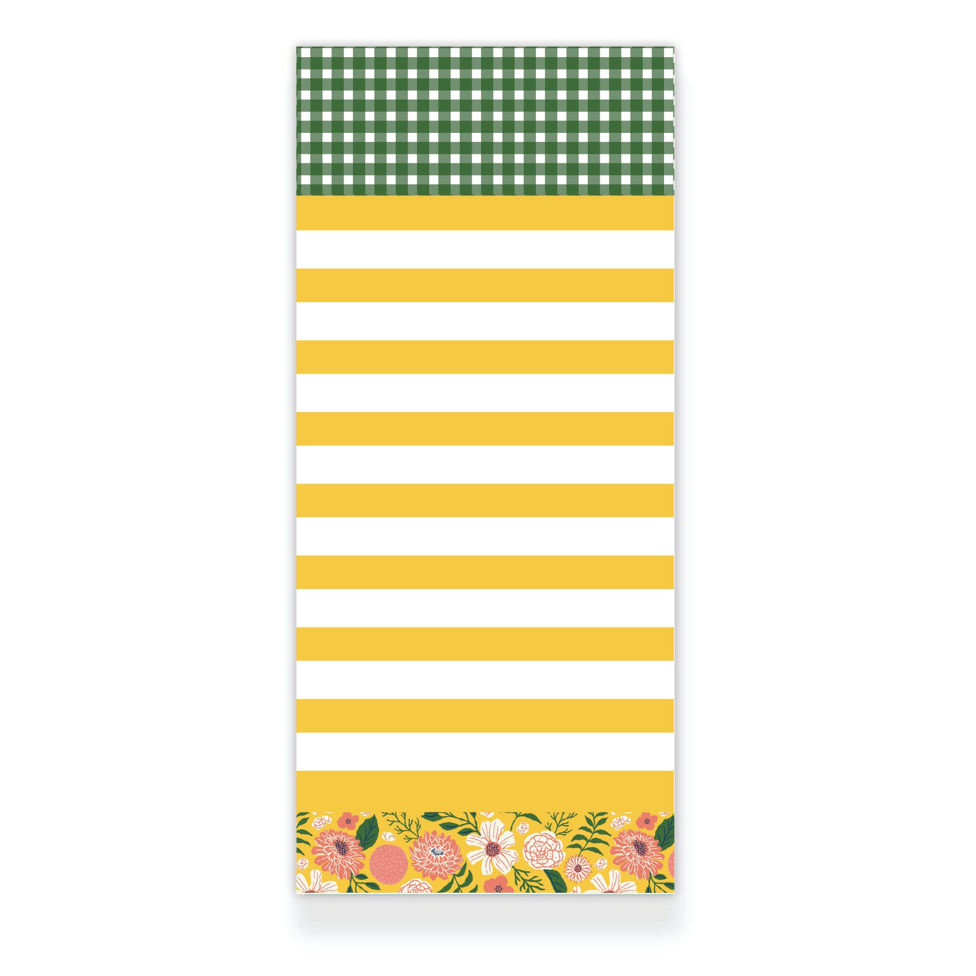 Market Day Gingham Striped Notepad from Happy Yellow Paper