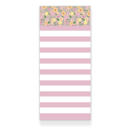 Buttercup Blooms Striped Notepad from Happy Yellow Paper