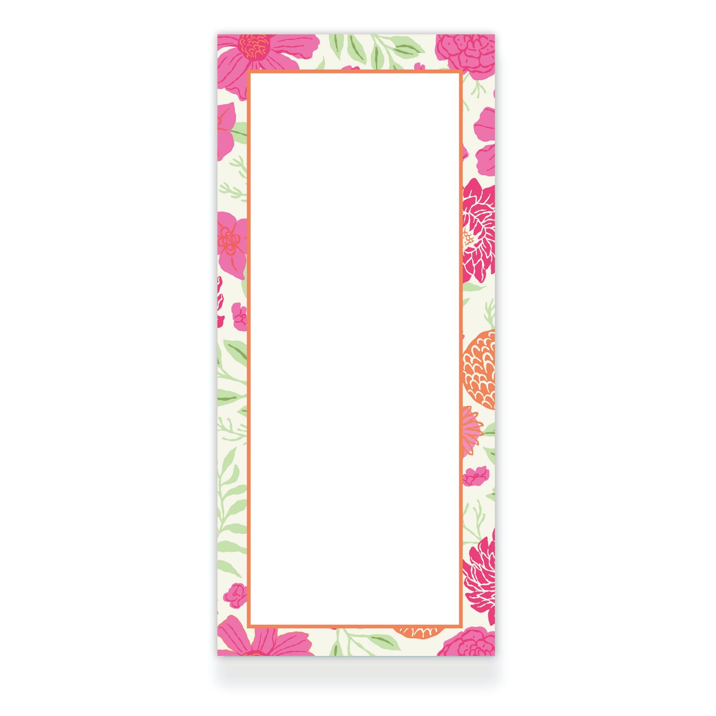 Citrus Crush Floral Border Notepad from Happy Yellow Paper
