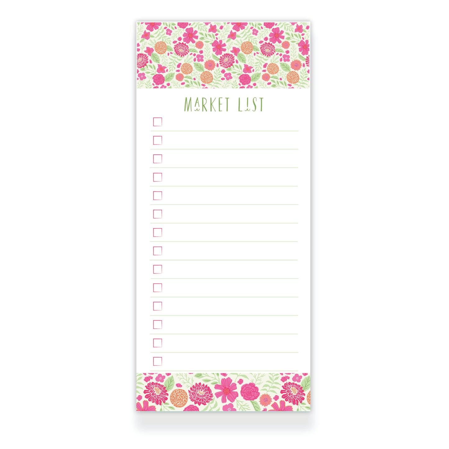 Citrus Crush Market List Notepad from Happy Yellow Paper