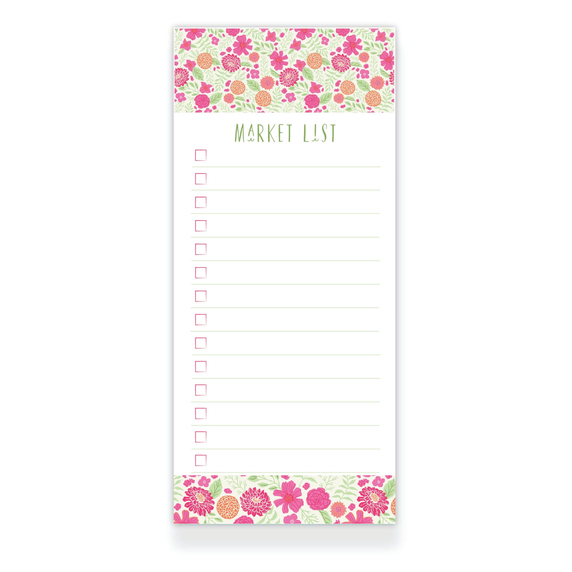 Citrus Crush Market List Notepad from Happy Yellow Paper