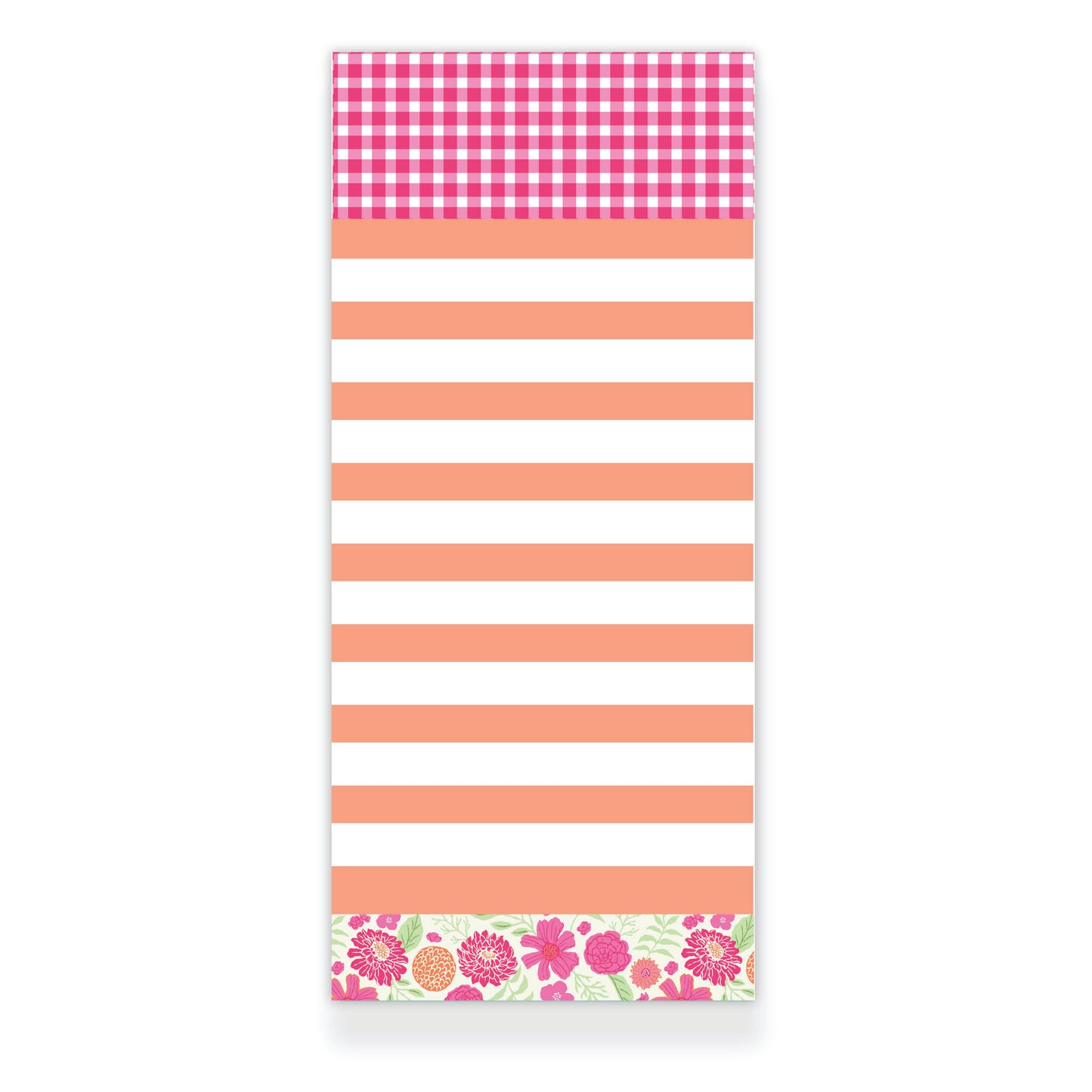 Citrus Crush Gingham Striped Notepad from Happy Yellow Paper