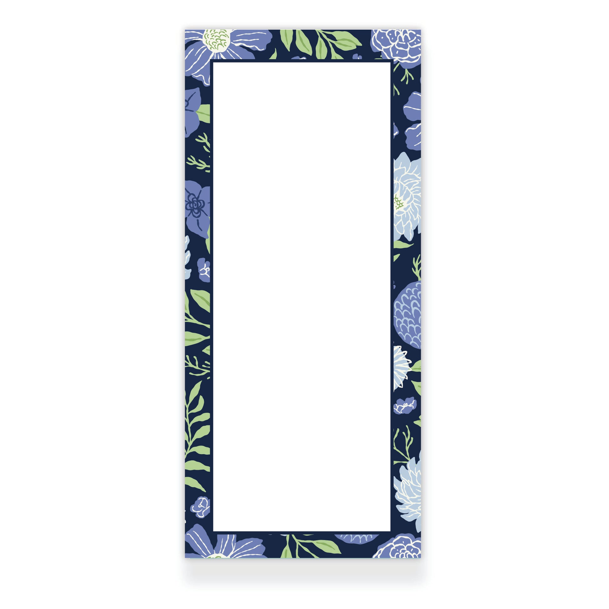 Midnight Garden Floral Border Notepad from Happy Yellow Paper