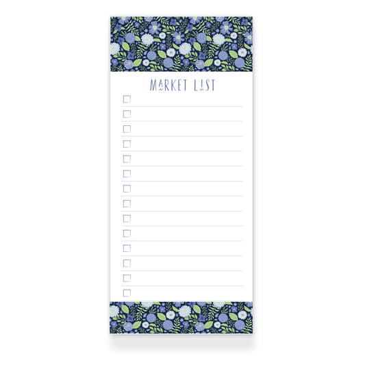 Midnight Garden Market List Notepad from Happy Yellow Paper