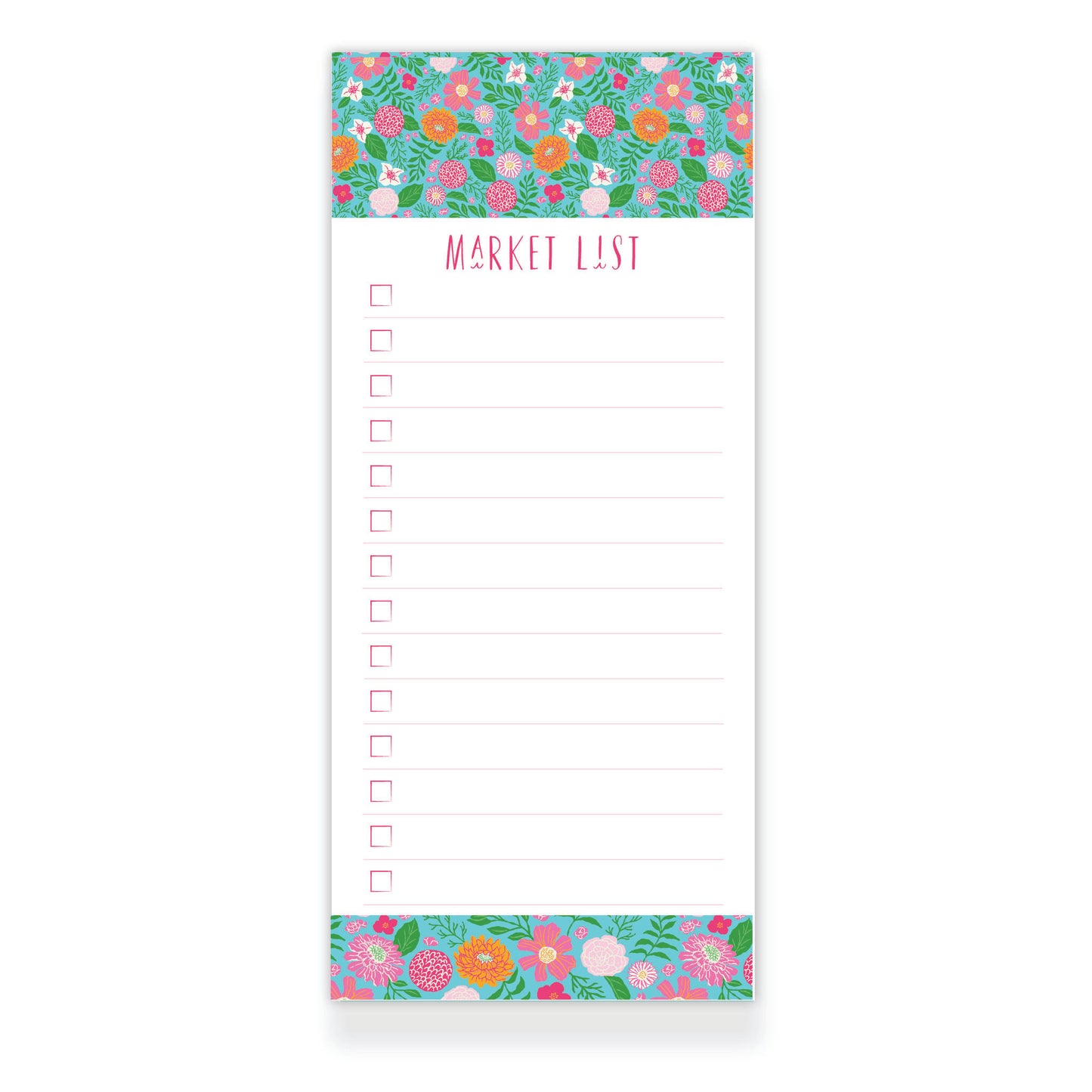 Tropical Party Market List Notepad from Happy Yellow Paper