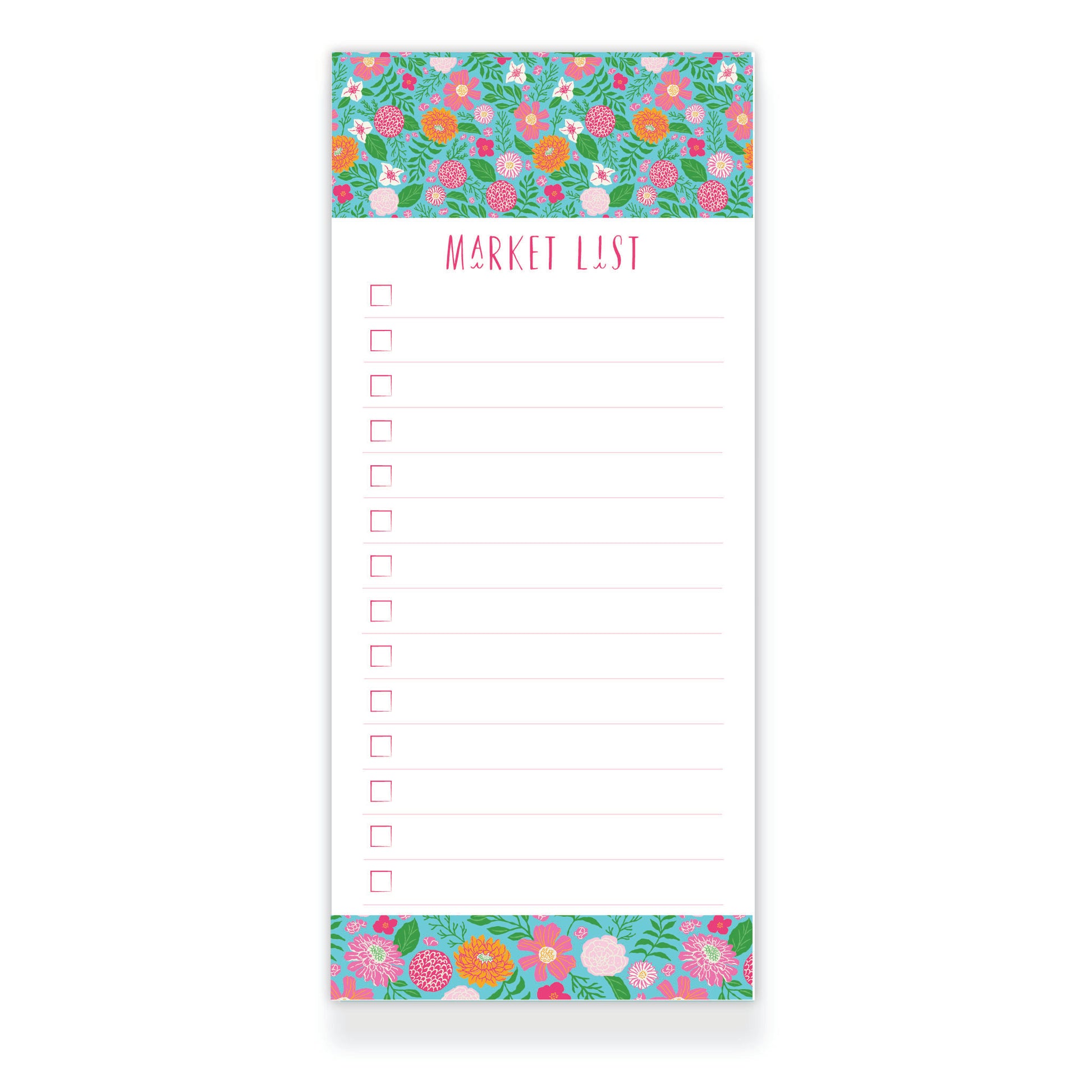 Tropical Party Market List Notepad from Happy Yellow Paper
