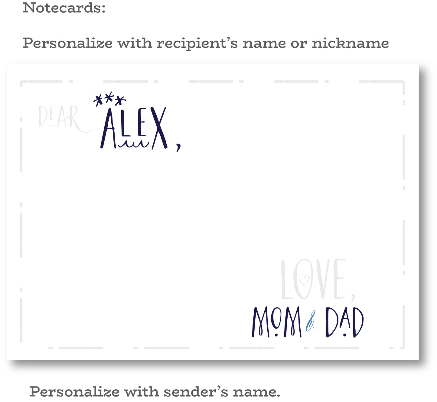 Open When Envelopes + Personalized Notecards – Avocado Green