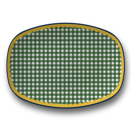 Petal Party Market Day Gingham Serving Platter from Happy Yellow Paper