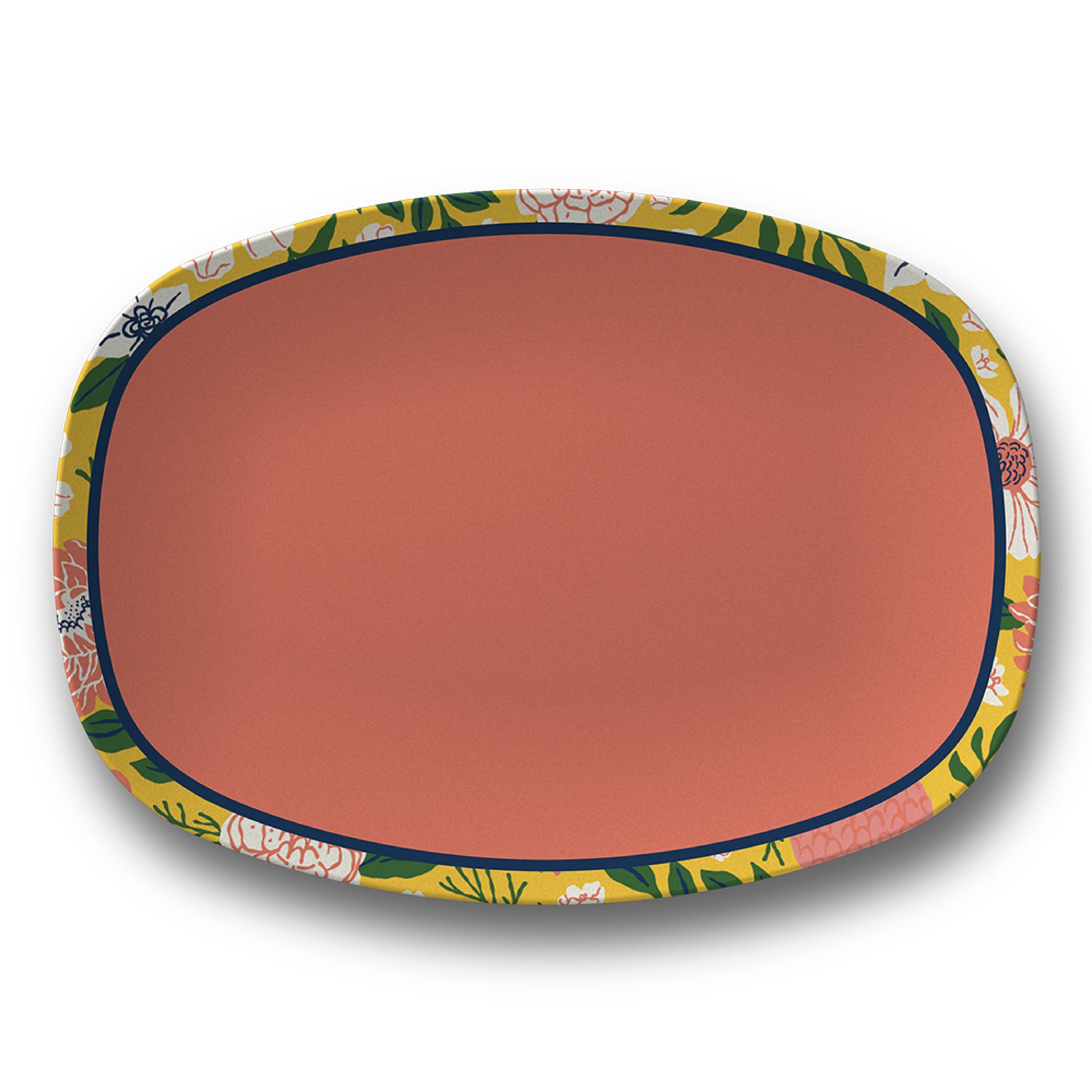 Petal Party Market Day Floral Border Serving Platter from Happy Yellow Paper