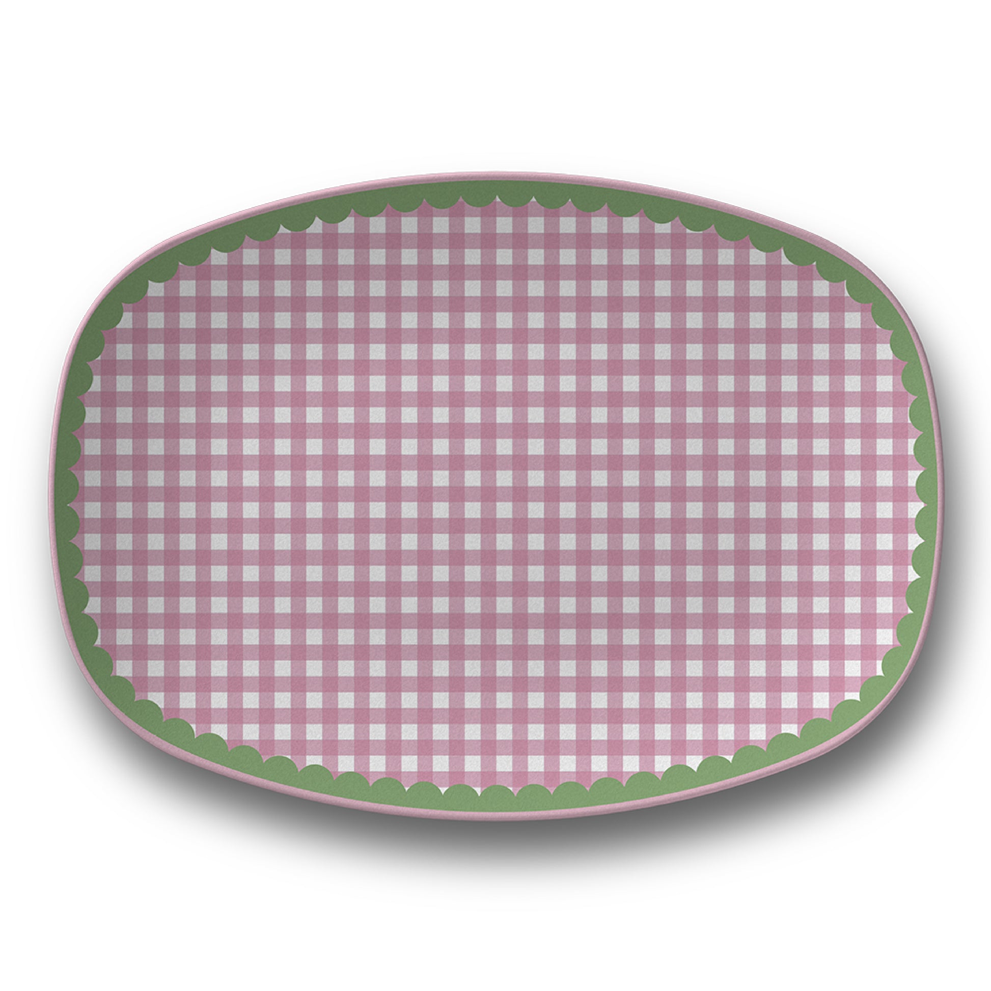 Petal Party Buttercup Blooms Gingham Serving Platter from Happy Yellow Paper