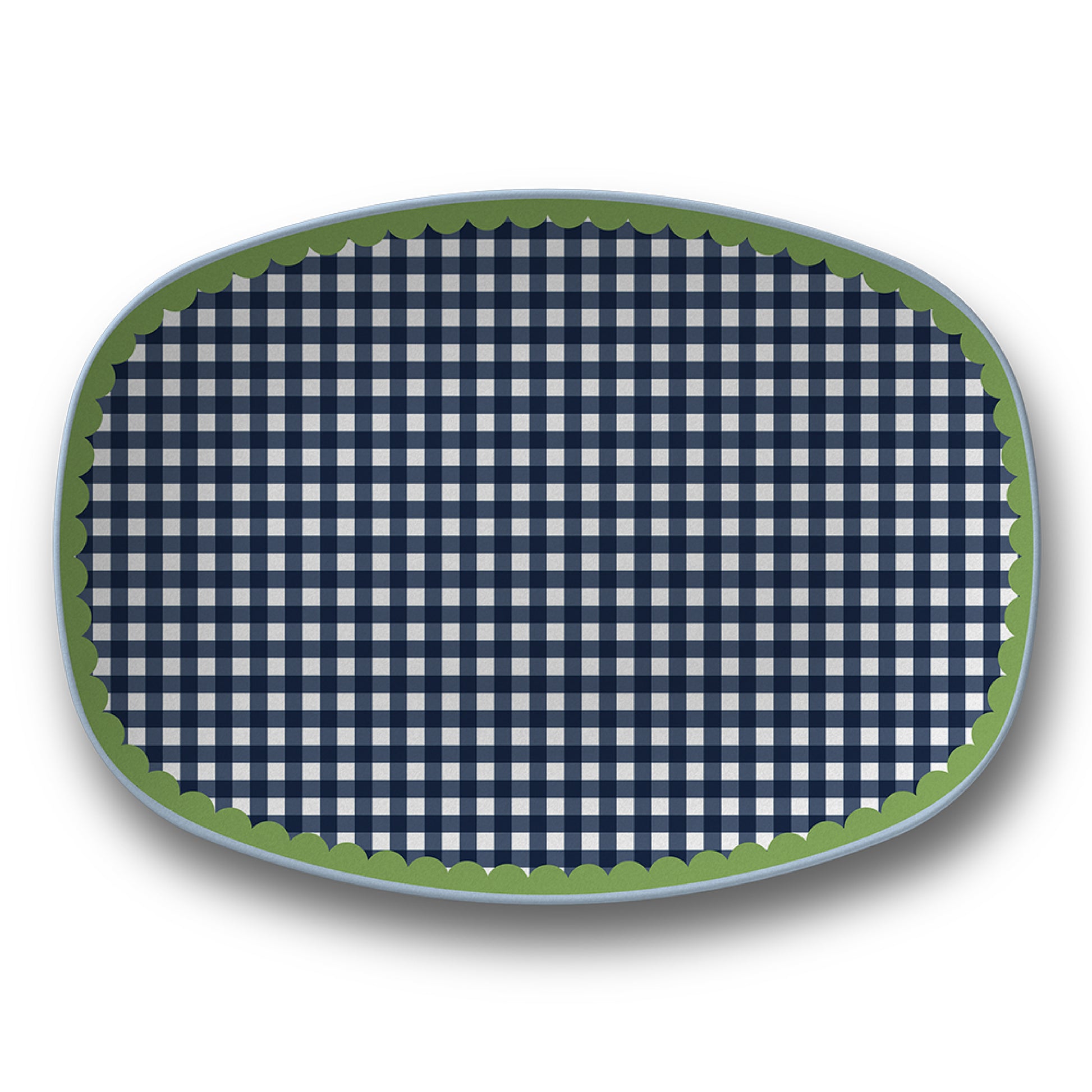 Petal Party Midnight Garden Gingham Serving Platter from Happy Yellow Paper