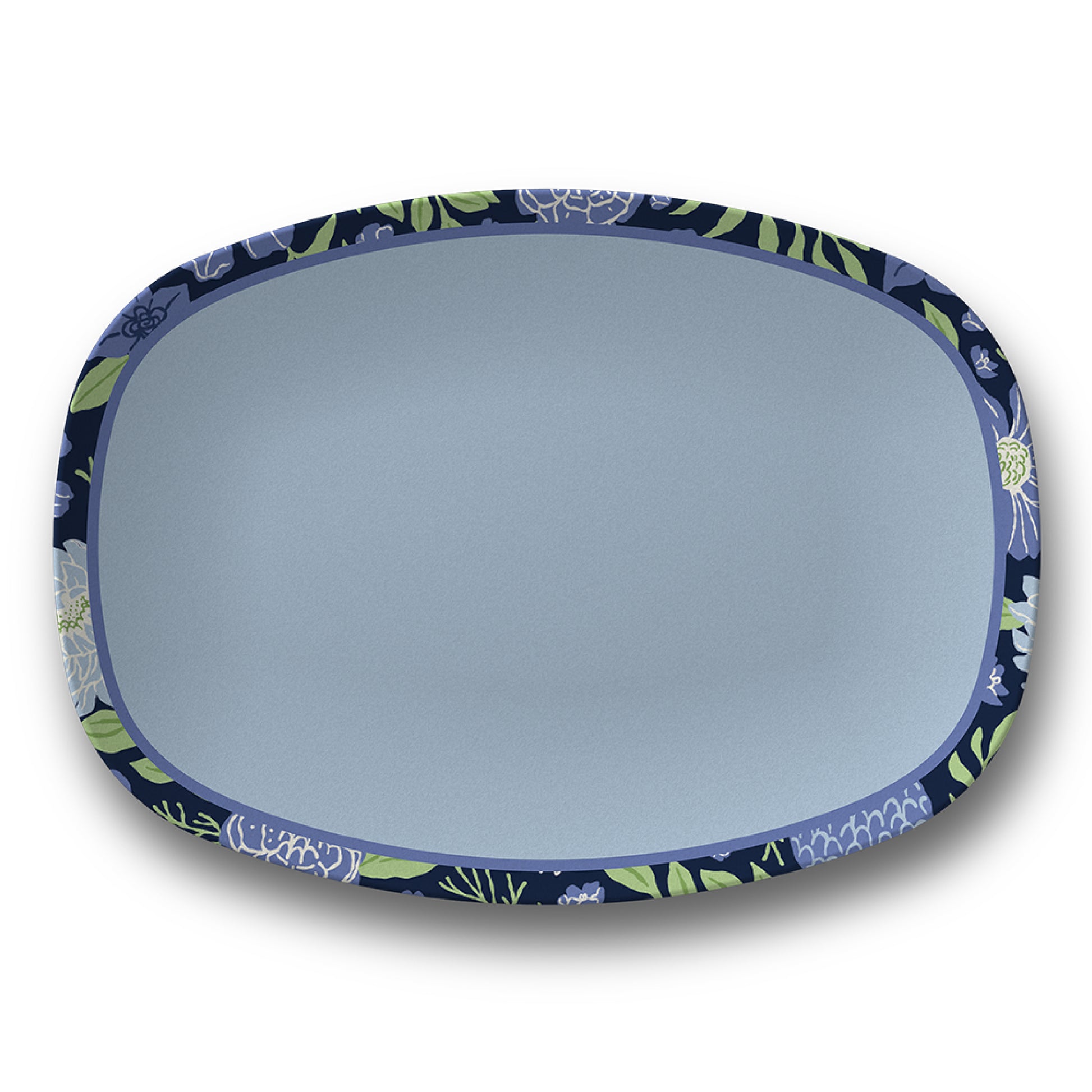 Petal Party Midnight Garden Floral Border Serving Platter from Happy Yellow Paper