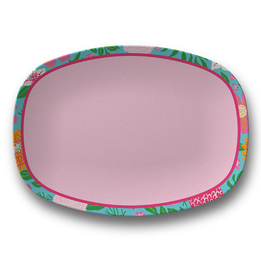 Petal Party Tropical Party Floral Border Serving Platter from Happy Yellow Paper