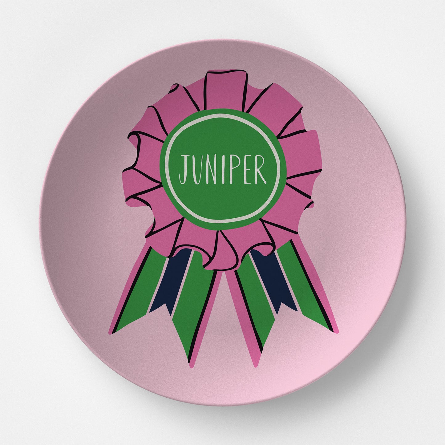 Pink Ribbon | Personalized Kids Plate