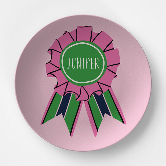 Pink Ribbon | Personalized Kids Plate