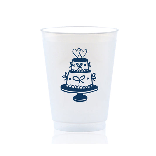 Wedding Cake Shatterproof Cups
