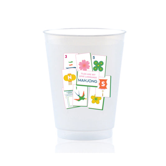 Mahjong Tiles Are My Love Language Shatterproof Cups