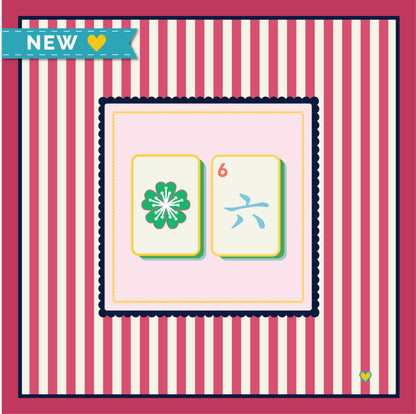 Mahjong Tablecloth | Coastal Palm: Palm Beach Pink