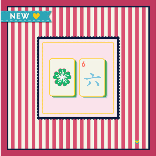 Mahjong Tablecloth | Coastal Palm: Palm Beach Pink