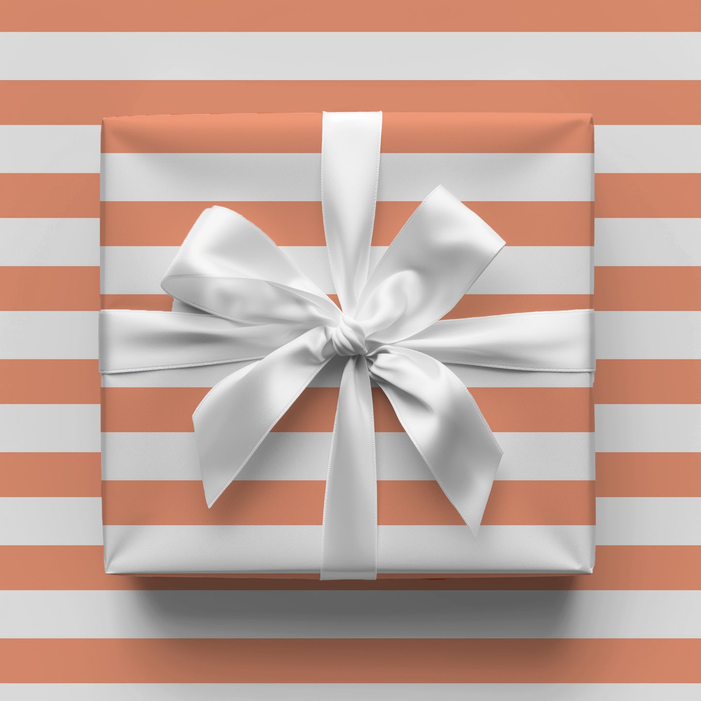 Orange Stripes Gift Wrap