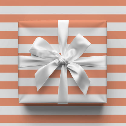 Orange Stripes Gift Wrap