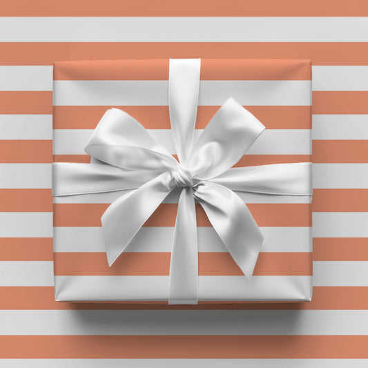 Orange Stripes Gift Wrap