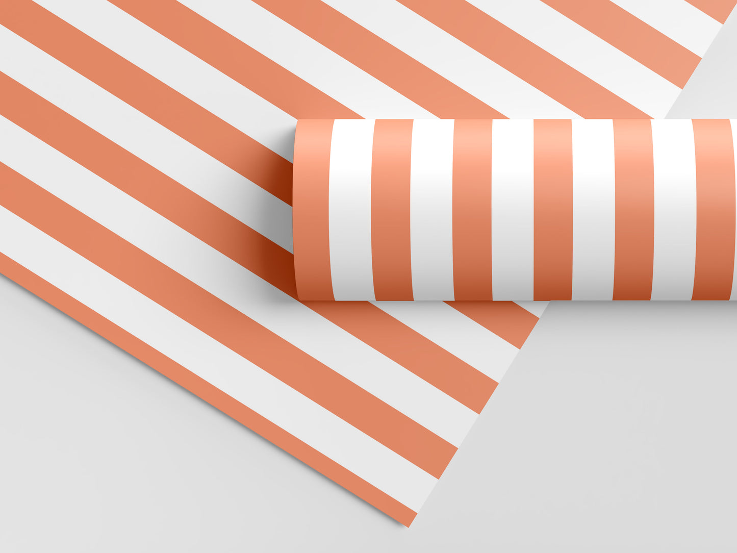 Orange Stripes Gift Wrap