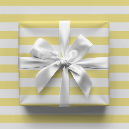 Yellow Stripes Gift Wrap