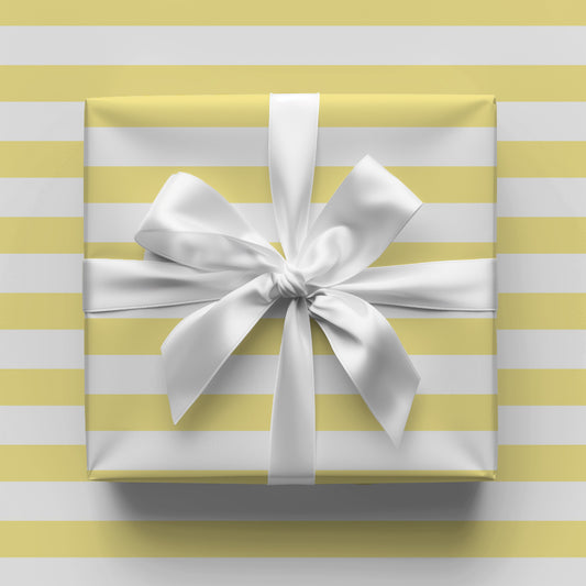 Yellow Stripes Gift Wrap