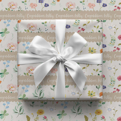 Spring Flowers in Champagne Gift Wrap
