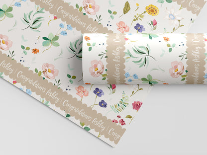 Spring Flowers in Champagne Gift Wrap